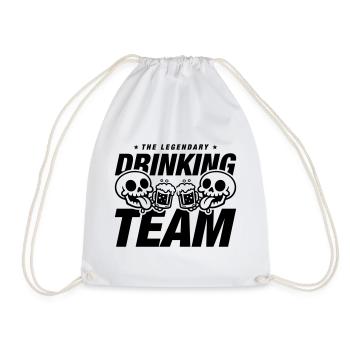 Drinking Team Skelett Bier - Turnbeutel - Weiß - Vorne