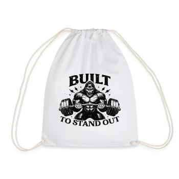 Built To Stand Out Gorilla GYM - Drawstring Bag - white - Front