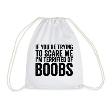 Si tu essaies de me faire peur : j’ai p - Sac de sport léger - blanc - Devant