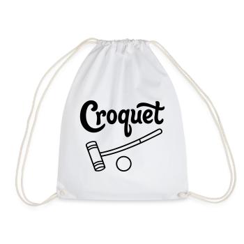 croquet - Drawstring Bag - white - Front
