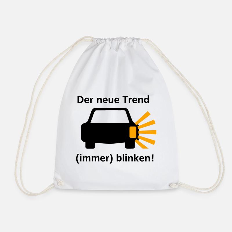 Der neue Trend - (immer) blinken! - Turnbeutel - Weiß