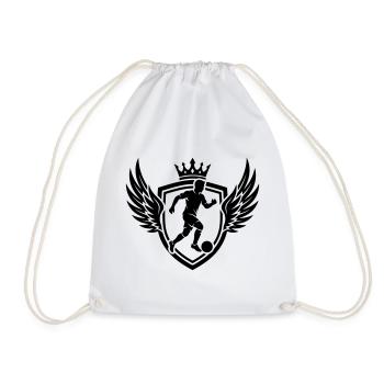 Blason du footballeur - Sac de sport léger - blanc - Devant