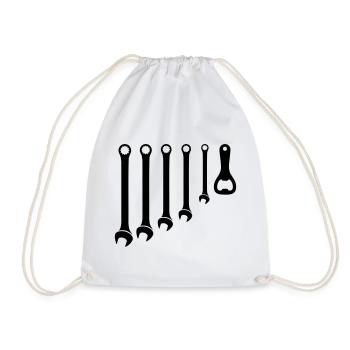 Tool Set & Bottle Opener Craftsman - Drawstring Bag - white - Front