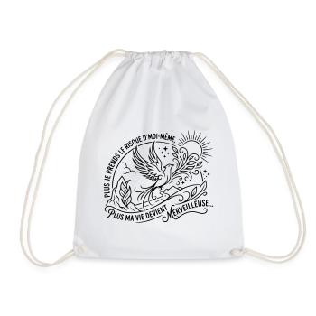 Plus je prends le risque d'être moi même, Plus ma  - Sac de sport léger - blanc - Devant