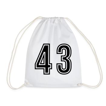 Symbole numérique 43 - Sac de sport léger - blanc - Devant