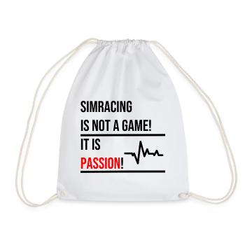 Simracing is not a Game - Drawstring Bag - white - Front