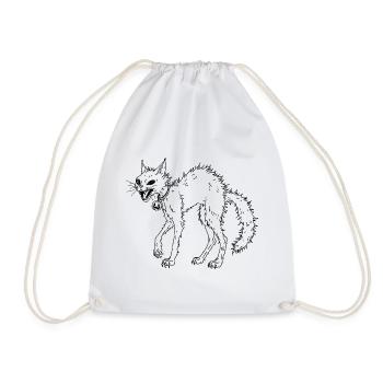 Yoru Neko – Schwarz - Turnbeutel - Weiß - Vorne