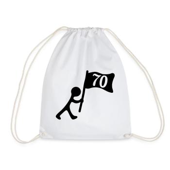 70 years birthday - Drawstring Bag - white - Front