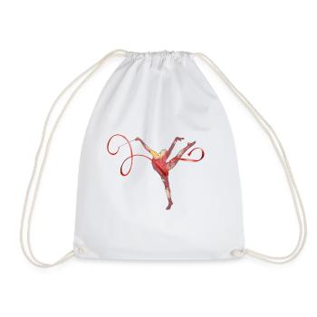 Rhythmic gymnastics - Drawstring Bag - white - Front
