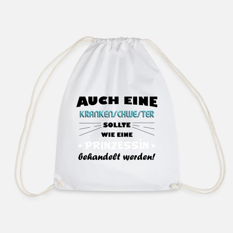 Krankenschwester - Prinzessin - Turnbeutel - Weiß