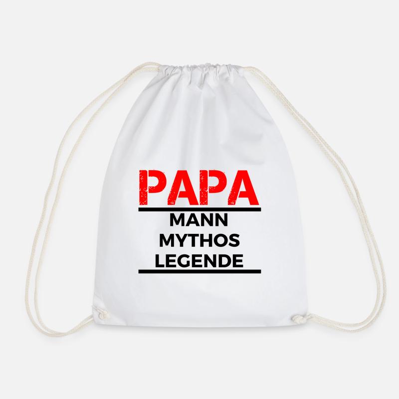 Dad, man, myth, legend - Drawstring Bag - white