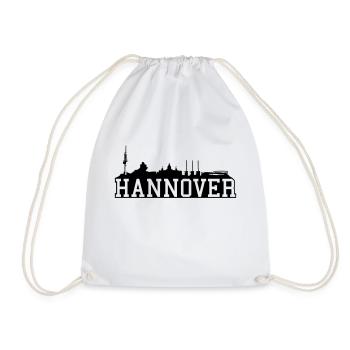 Hannover // Skyline // Silhouette // Skylineshirt - Turnbeutel - Weiß - Vorne