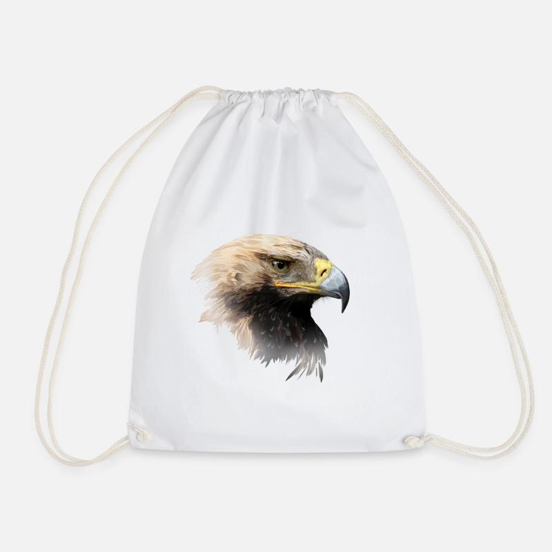 Eagle - Drawstring Bag - white