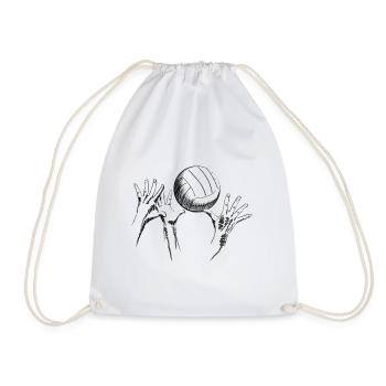 volleyball - Drawstring Bag - white - Front