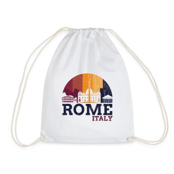 Rome - Italy - Drawstring Bag - white - Front