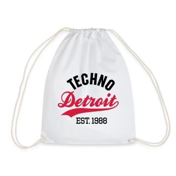 Techno Detroit est.1988 - Drawstring Bag - white - Front