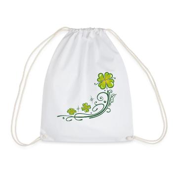 St. Patricks Day. Trèfle à quatre feuilles. - Sac de sport léger - blanc - Devant