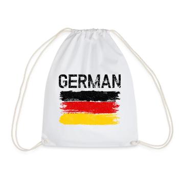 German Flag Brushstroke - Drawstring Bag - white - Front