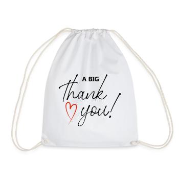 Thank You - Drawstring Bag - white - Front
