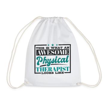 Physiotherapist Physiotherapy Therapist - Drawstring Bag - white - Front