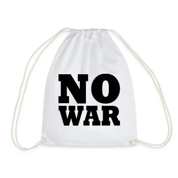 No war - Drawstring Bag - white - Front