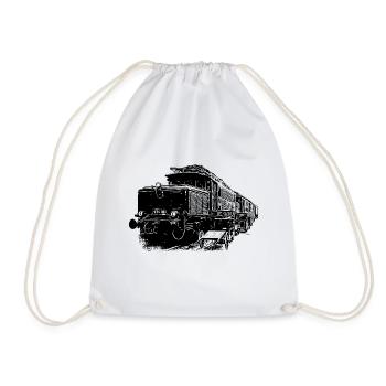 E94 Locomotive Train The Crocodile - Drawstring Bag - white - Front