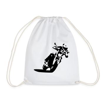 F900Nakedbike - Drawstring Bag - white - Front