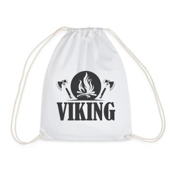 viking wikinger Symbol Axt Symbol Feuer Grafik - Turnbeutel - Weiß - Vorne