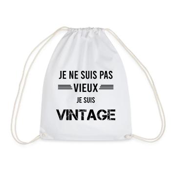Je ne suis pas vieux vintage - Sac de sport léger - blanc - Devant