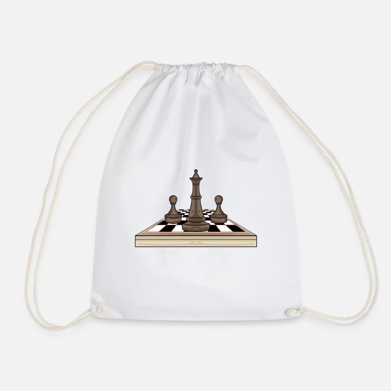 Chess chessboard - Drawstring Bag - white