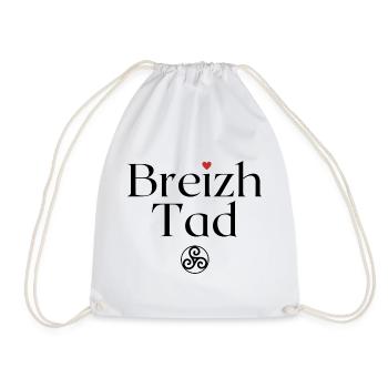 Breizh Tad Triskell Bretagne Fête des pères - Sac de sport léger - blanc - Devant