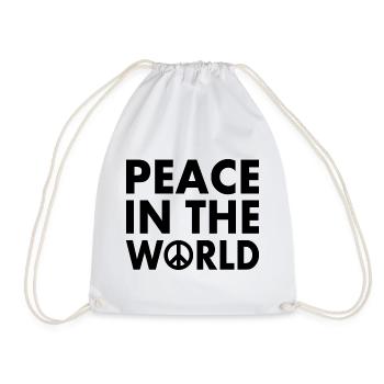 Peace in the world - Turnbeutel - Weiß - Vorne