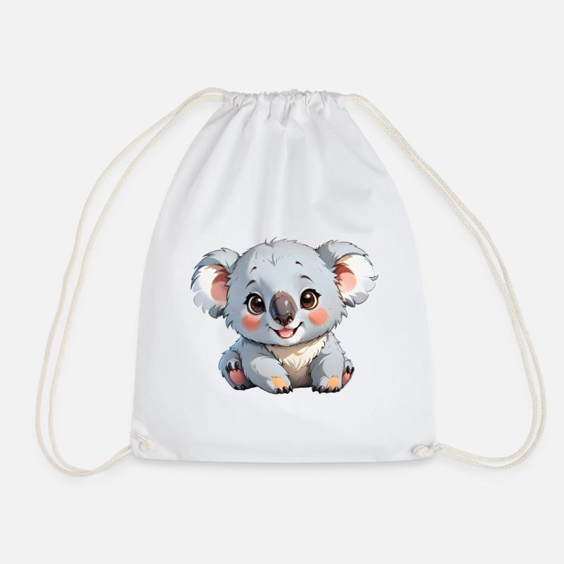 Koala de dessin animé mignon - Sac de sport léger - blanc
