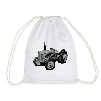 Vieux tracteur Fergie TE20 - Sac de sport léger - blanc - Devant