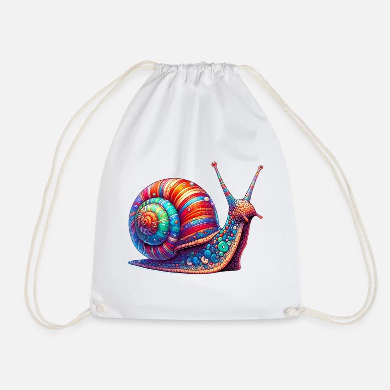 Schnecke - Turnbeutel - Weiß