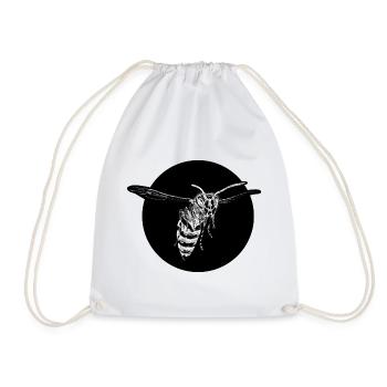 Wasp - Bee - Insect - Drawstring Bag - white - Front