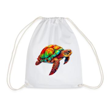 Schildkröte - Turnbeutel - Weiß - Vorne