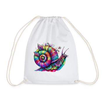 Schnecke - Turnbeutel - Weiß - Vorne