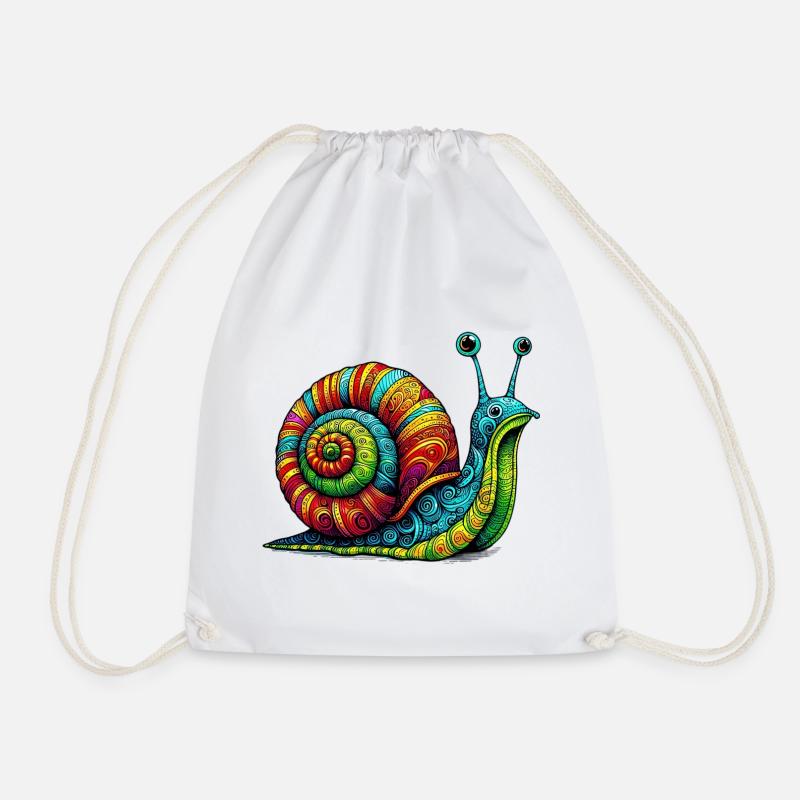 Schnecke - Turnbeutel - Weiß