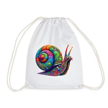 Schnecke - Turnbeutel - Weiß - Vorne