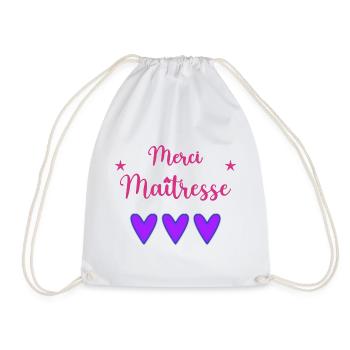 MISTRESS. THANK YOU. THANK YOU MISTRESS - Drawstring Bag - white - Front
