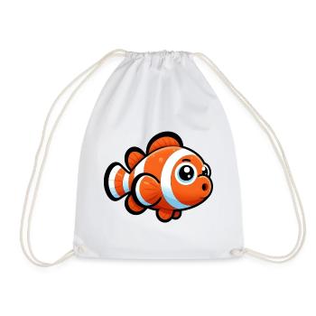 Poisson-clown - Sac de sport léger - blanc - Devant