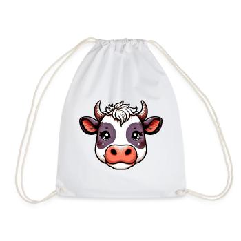 Vache - Sac de sport léger - blanc - Devant