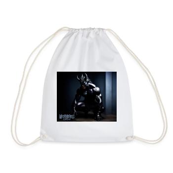 Darkness devil side - Drawstring Bag - white - Front