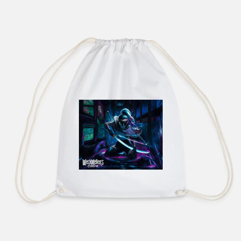 Graffiti Anime Samouraï - Sac de sport léger - blanc