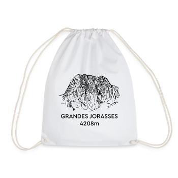 Grandes Jorasses, Haute Montagne, Mont-Blanc, Montagne - Sac de sport léger - blanc - Devant