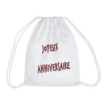 100. 100 YEARS. 100th ANNIVERSARY. BIRTHDAY 100 - Drawstring Bag - white - Front