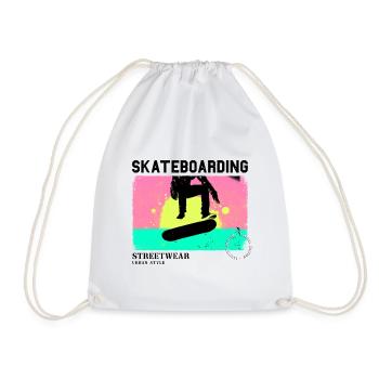 Skateboarding Skate Skater Skateboard Sk8 Vintage - Turnbeutel - Weiß - Vorne