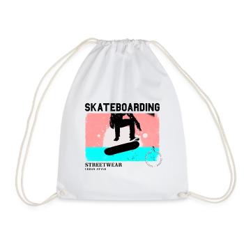 Skateboarding Skate Skater Skateboard Sk8 Vintage - Turnbeutel - Weiß - Vorne