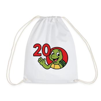 Turtle 20 ans de plaisir - Sac de sport léger - blanc - Devant